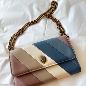 Kurt Geiger Multicolor Chevron Crossbody Wallet Bag